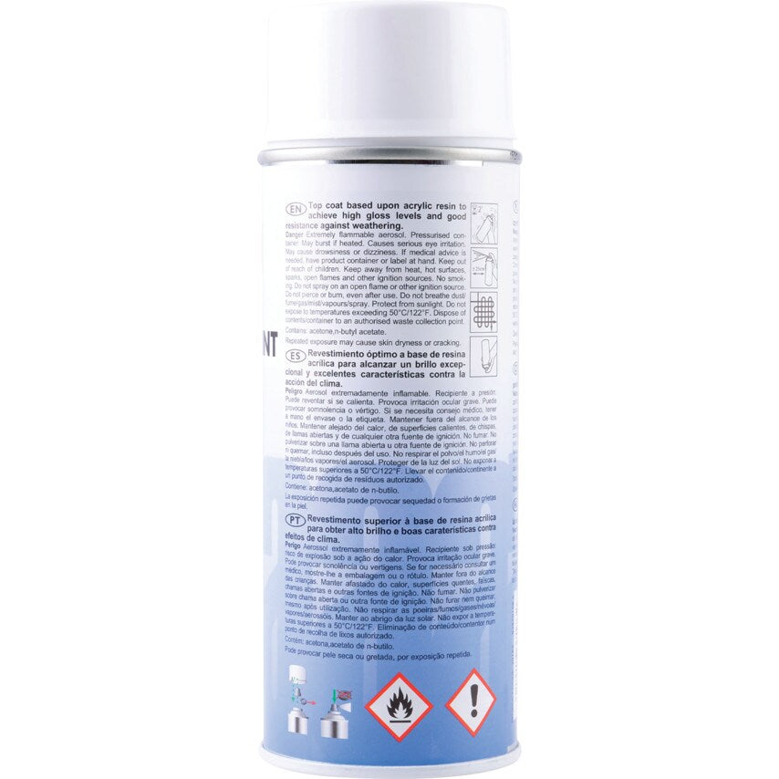 Acrylic Aerosol Spray Paint, Gloss White- 400ML
