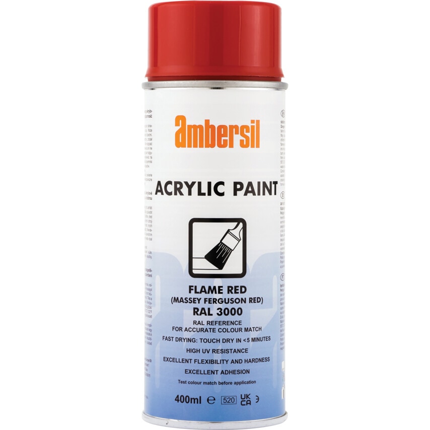 Acrylic Spray Paint, Massey Ferguson Red - 400ml