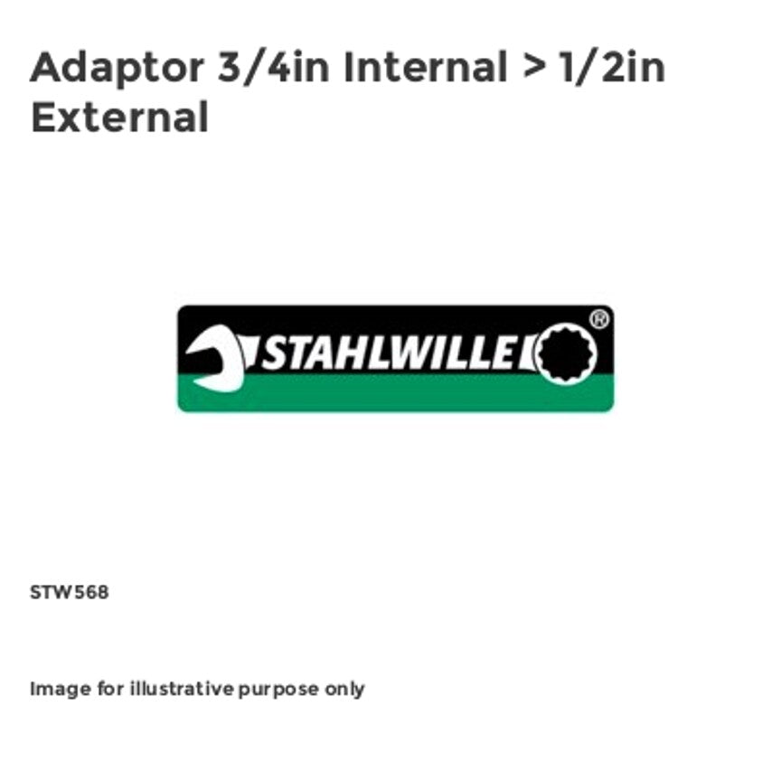 Adaptor 3/4in Internal > 1/2in External