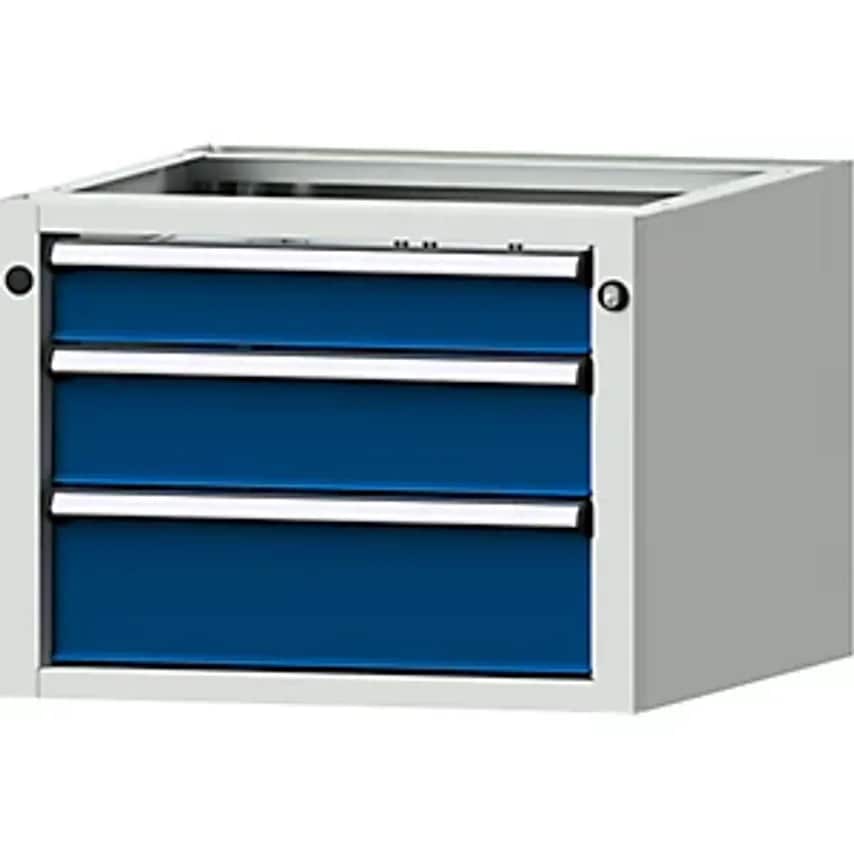 Add-on Drawer Unit For Electrically Height Adjustable LIFT Work Tables - WxD 570 X 615mm - Height 420mm, 3 Drawers (90/120/150mm High)