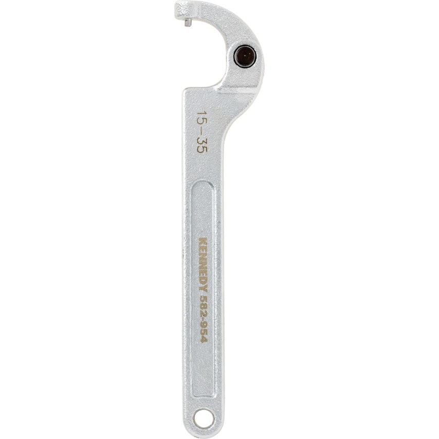 Adjustable C Spanner, Chrome Vanadium Steel, 205mm Length, 15-35mm Jaw Capacity