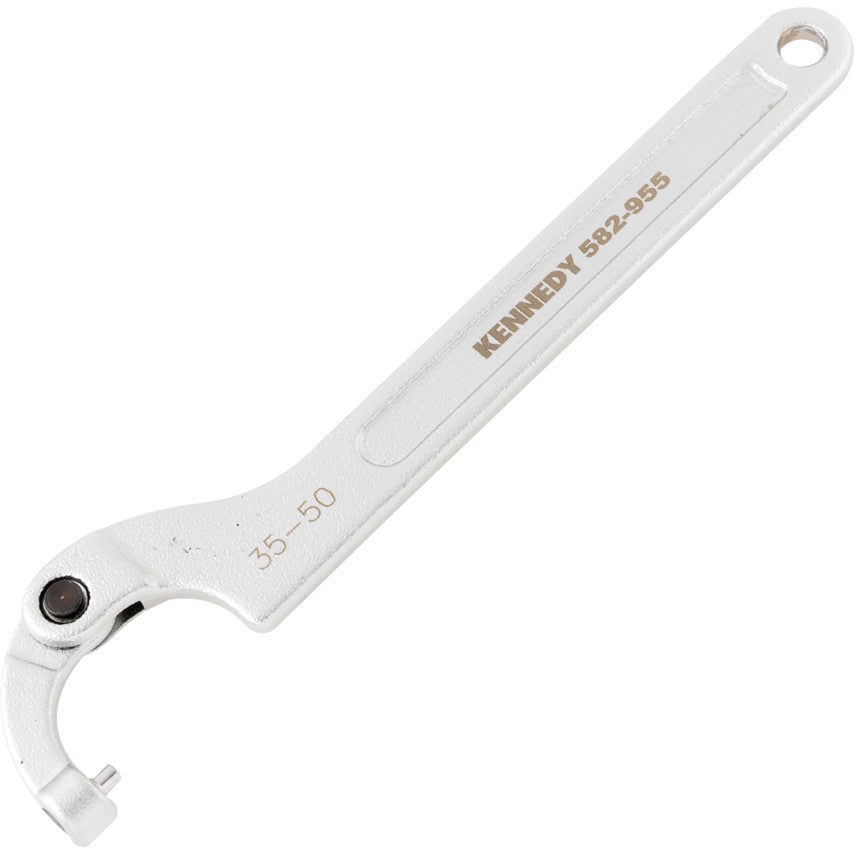 Adjustable C Spanner, Chrome Vanadium Steel, 245mm Length, 35-50mm Jaw Capacity