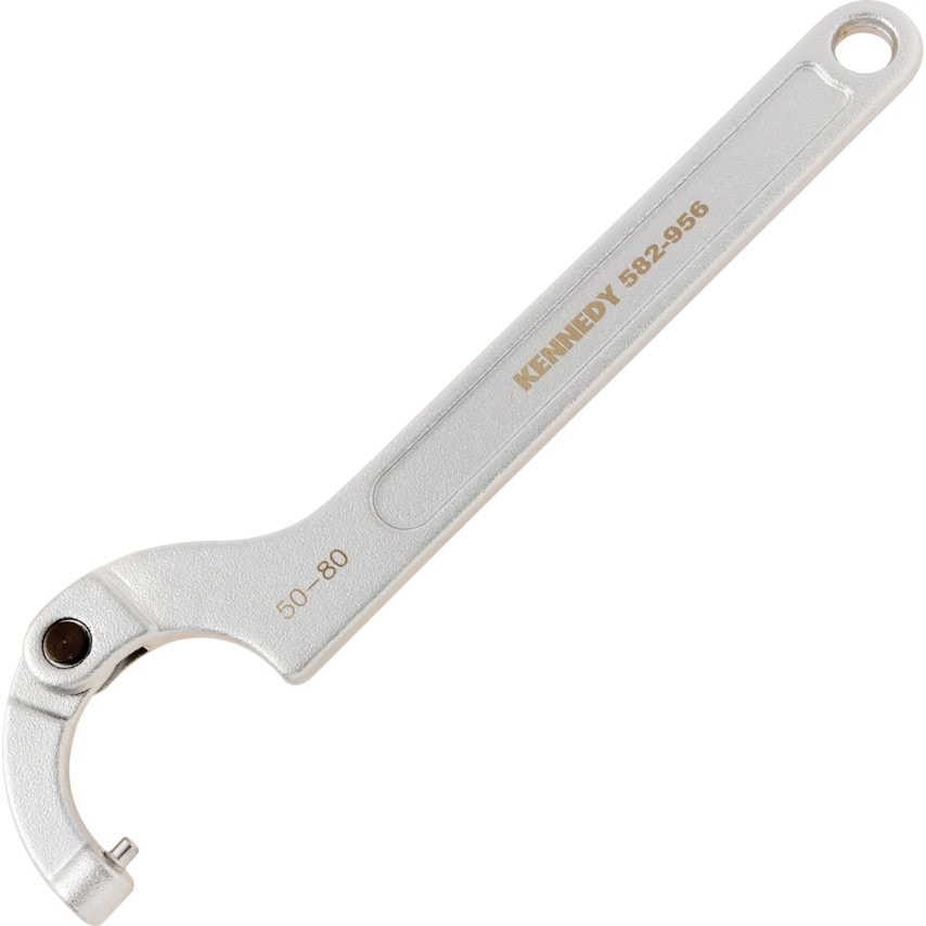 Adjustable C Spanner, Chrome Vanadium Steel, 320mm Length, 50-80mm Jaw Capacity