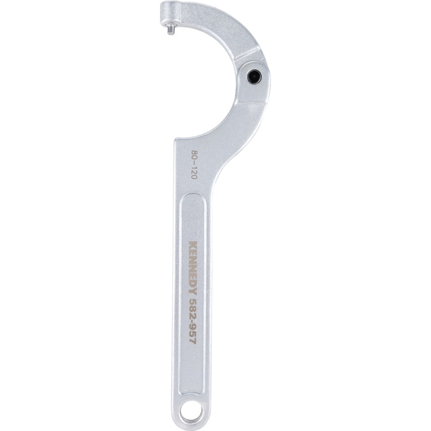 Adjustable C Spanner, Chrome Vanadium Steel, 370mm Length, 80-120mm Jaw Capacity