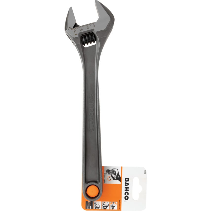 Adjustable Spanner, Alloy Steel, 12in./305mm Length, 34mm Jaw Capacity