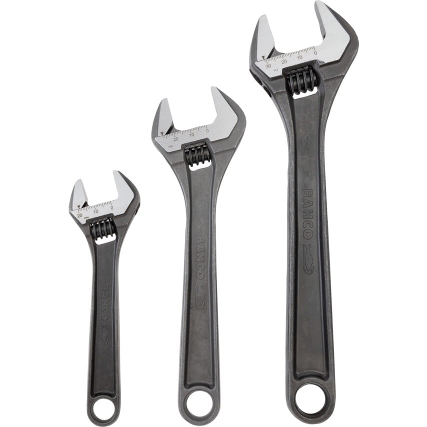 Adjustable Spanner Set, Steel, Set of 3