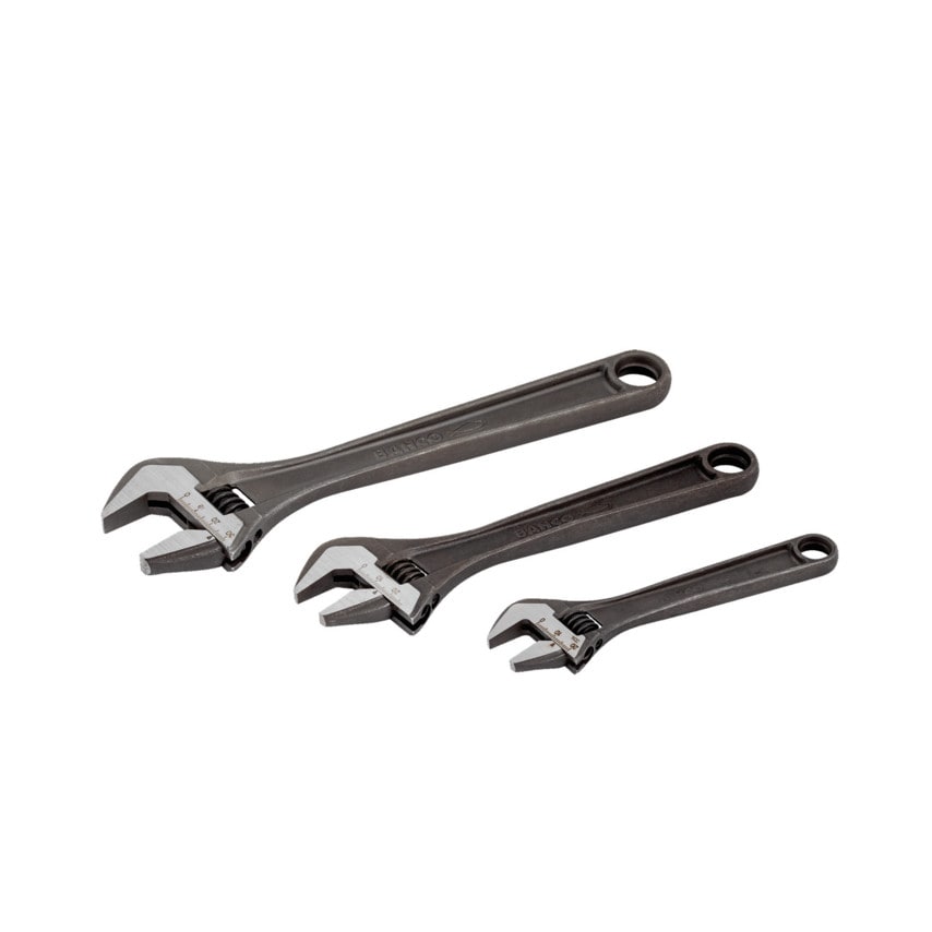 Adjustable Spanner Set, Steel, Set of 3