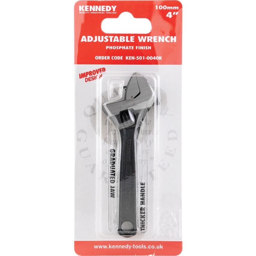 Adjustable Spanner, Steel, 4in./100mm Length, 17mm Jaw Capacity