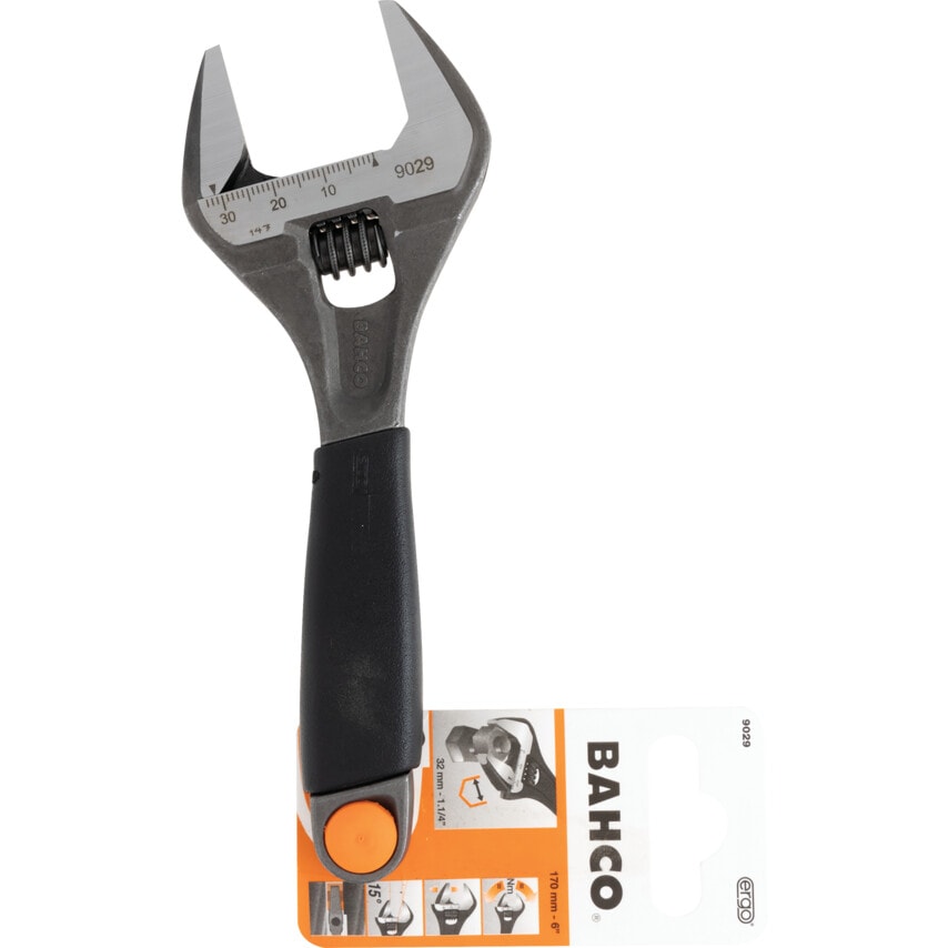 Adjustable Spanner, Steel, 6.5in./170mm Length, 32mm Jaw Capacity
