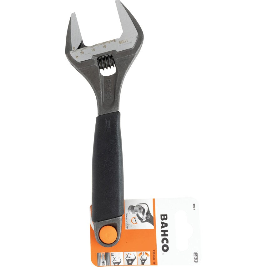 Adjustable Spanner, Steel, 8in./218mm Length, 38mm Jaw Capacity