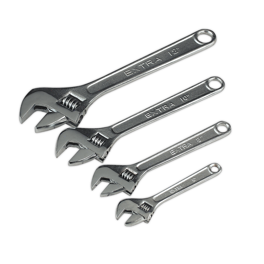 Adjustable Wrench Set4 Piece 150, 200, 250 & 300mm