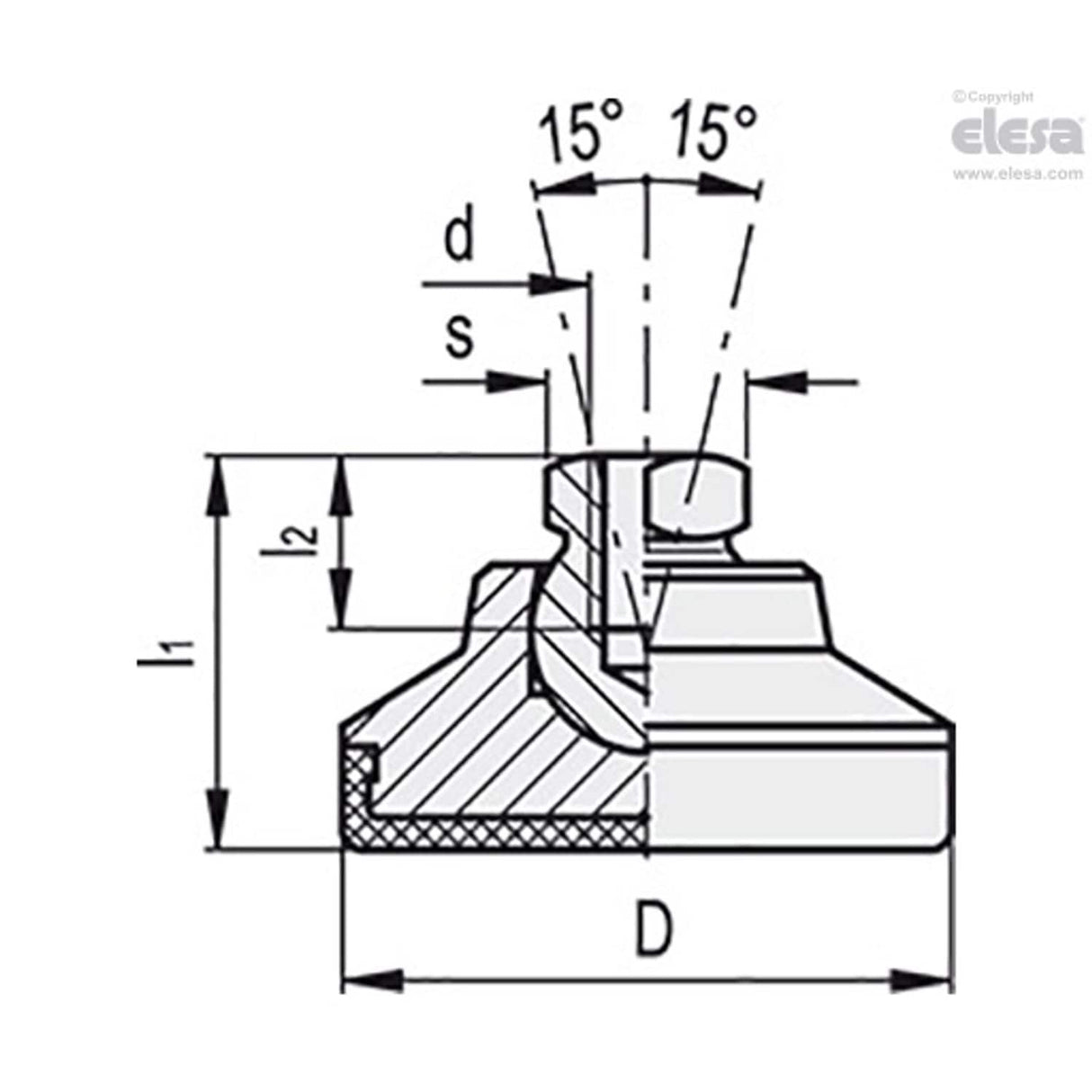Adjustable feet-LM.25 M6-AC