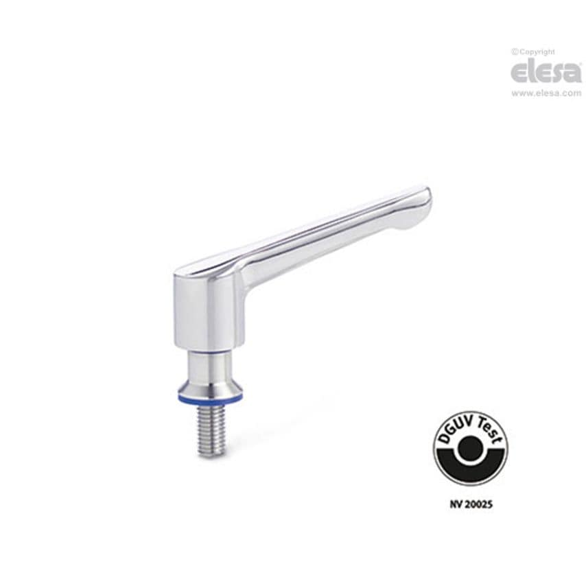 Adjustable handle-GN 305-78-M8-25-PL-H