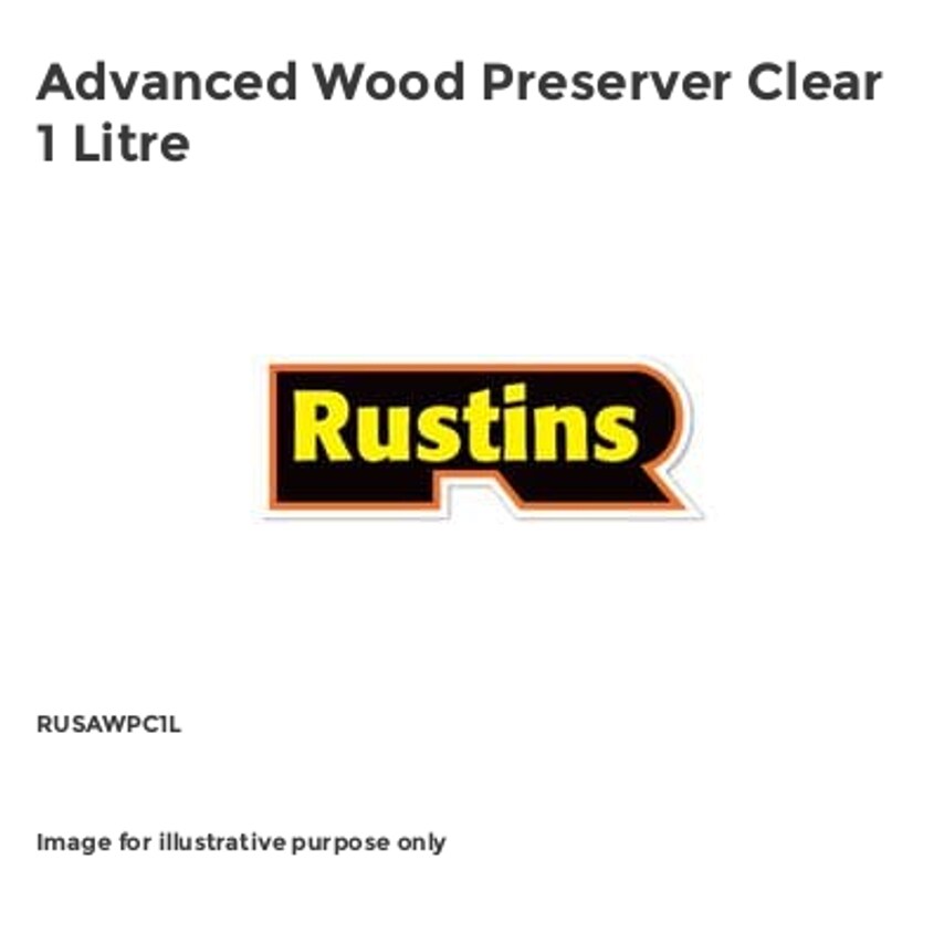 Advanced Wood Preserver Clear 1 Litre RUSAWPC1L