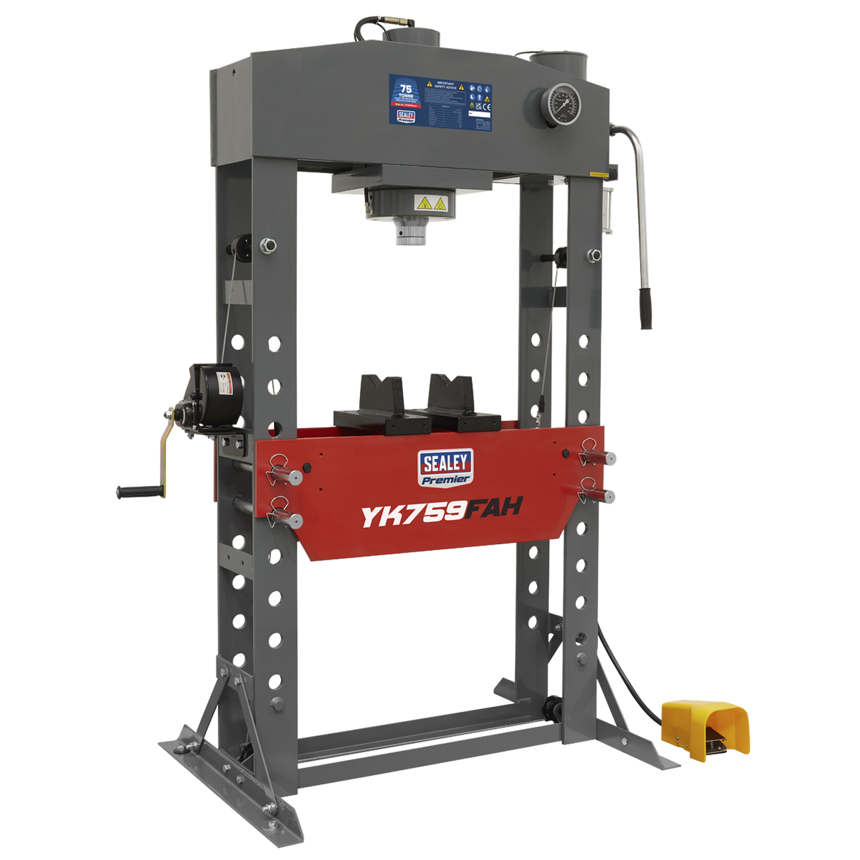 Air/Hydraulic Press 75-Tonne Floor Type with Foot Pedal