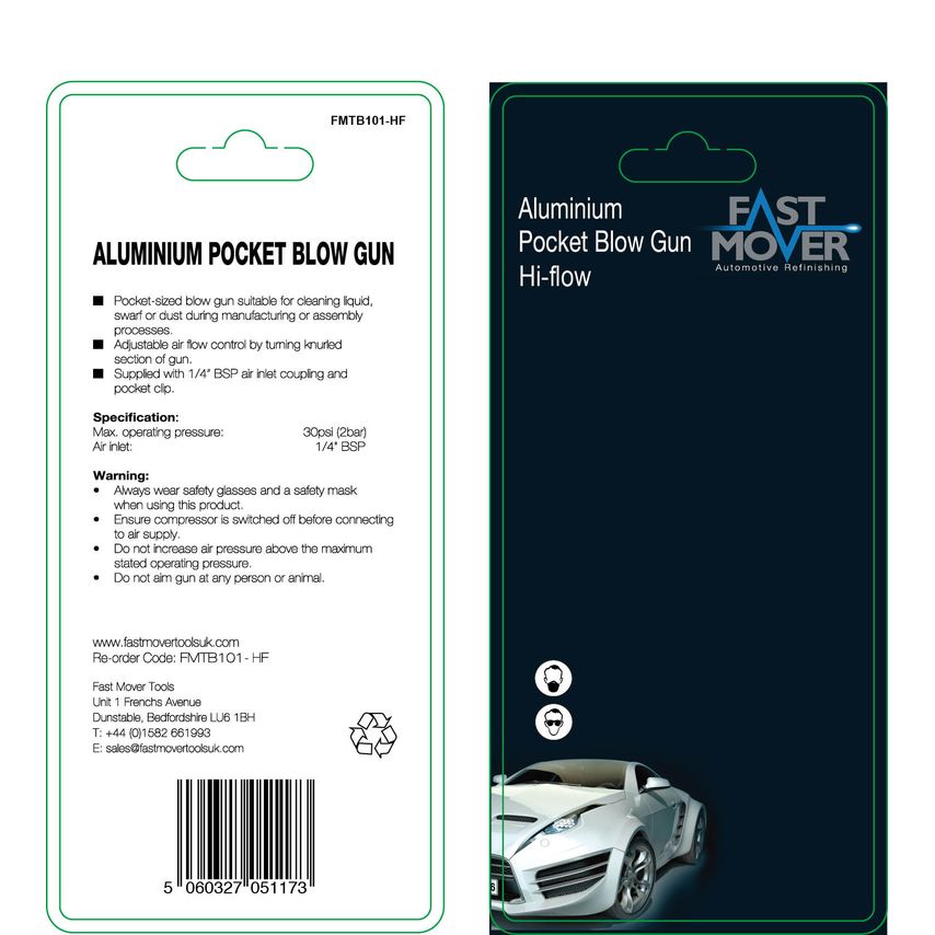 Air Blow Gun, Pocket Pen Design, HI Flo Style