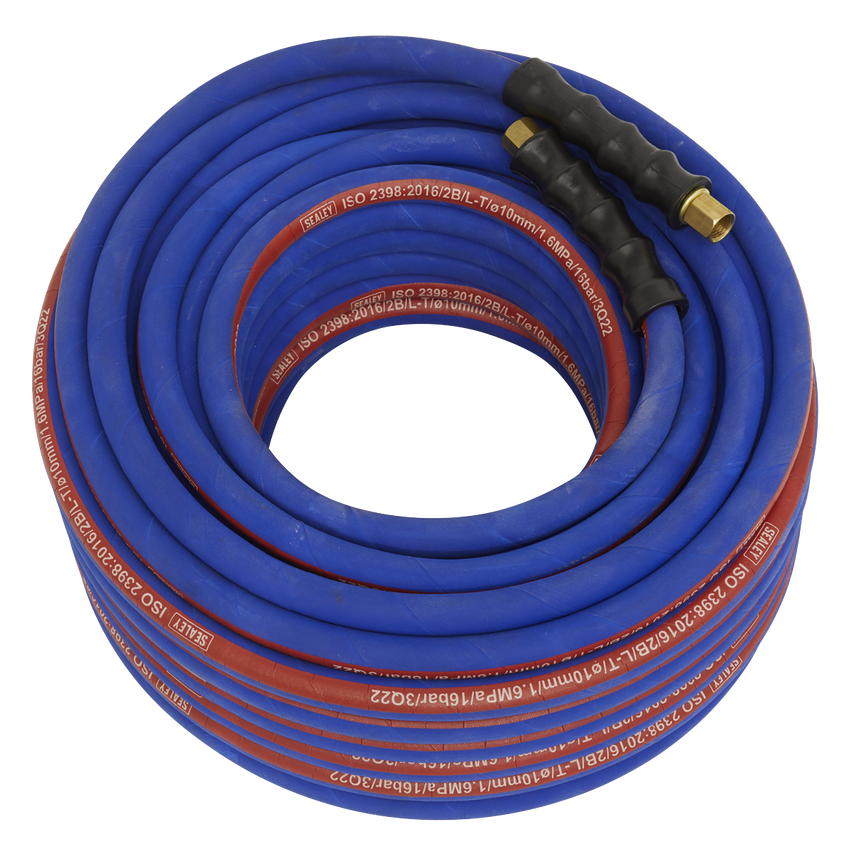 Air Hose 30m x 10mm with 1/4" BSP Unions Extra Heavy Duty