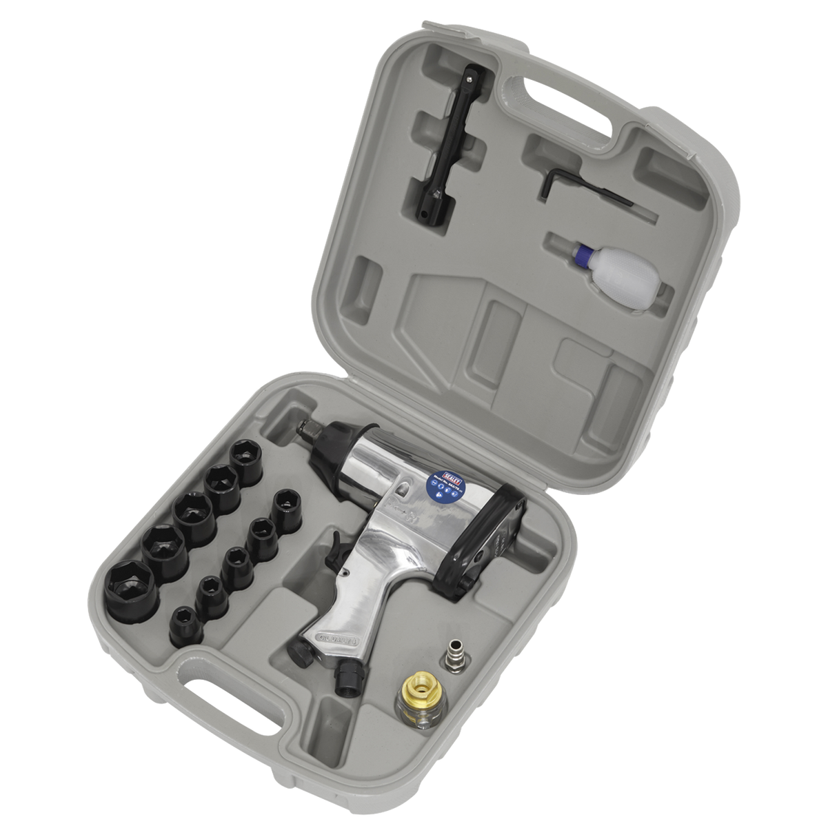 Air Impact Wrench Kit with Sockets 1/2" Square Drive