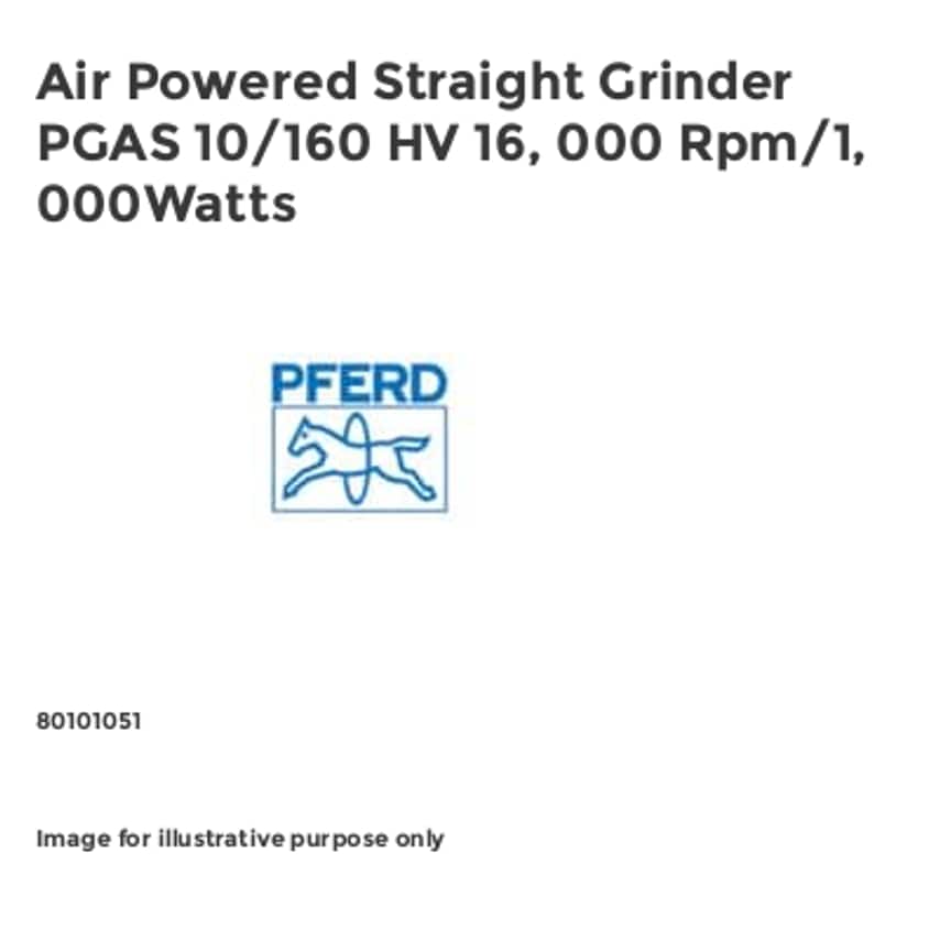Air Powered Straight Grinder PGAS 10/160 HV 16, 000 Rpm/1, 000Watts