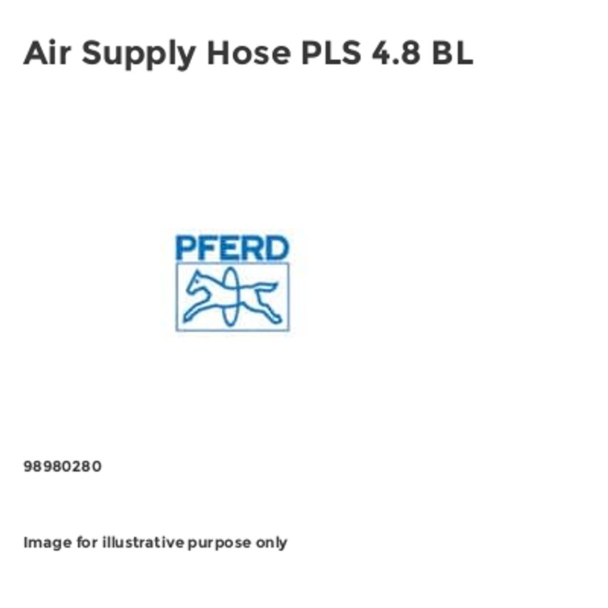 Air Supply Hose PLS 4.8 BL