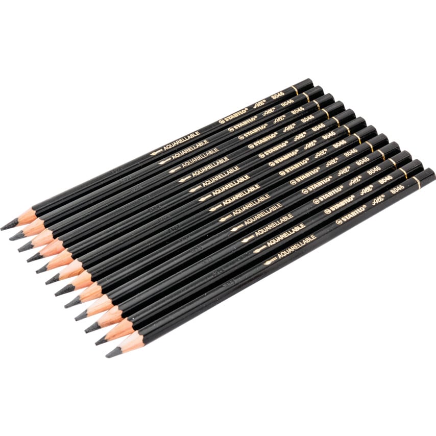 All 8046 Black Chinagraph Pencils Pack of 12