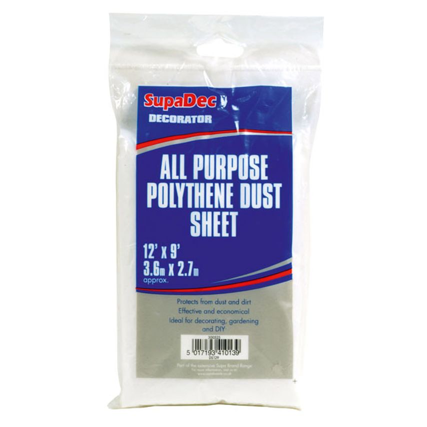 All Purpose Polythene Dust Sheets 12' x 6'