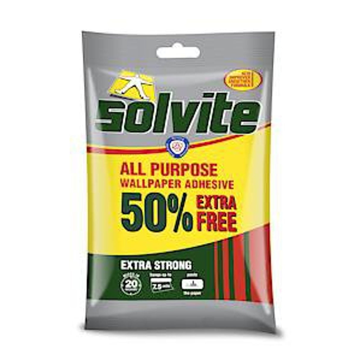 All Purpose Wallpaper Adhesive 5 Roll +50%free (Hangs Up to 7.5 Rolls) (Pack of 5)