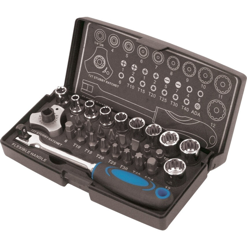 Alldrive Socket & Bit Set 1/4"D28PC