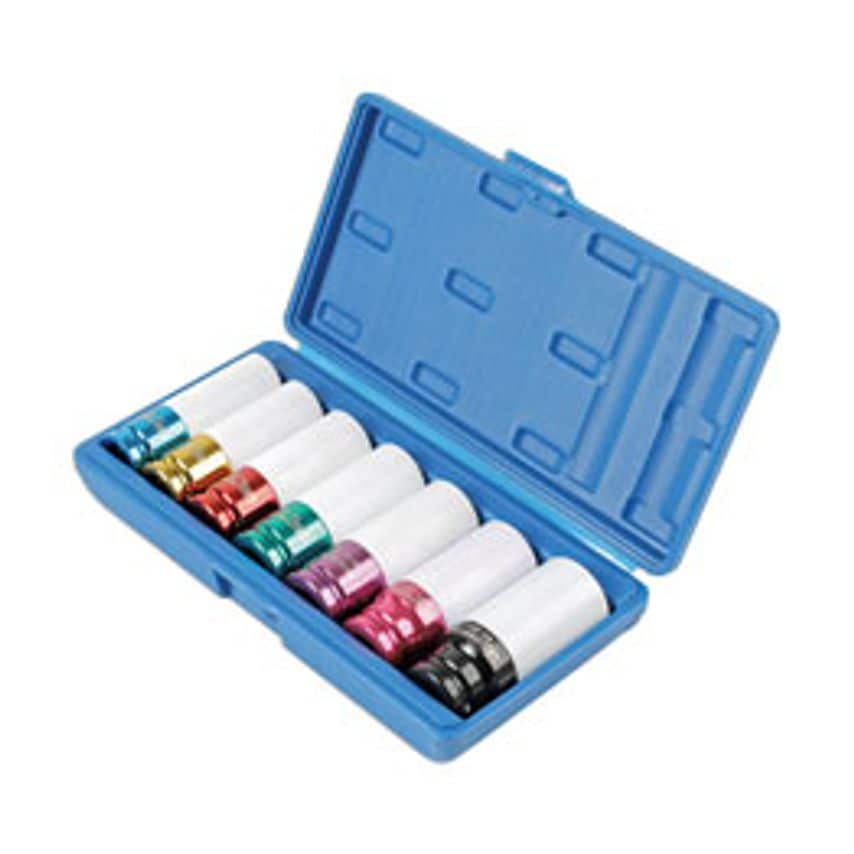 Alloy Wheel Nut Socket Set 1/2"D 7 Piece
