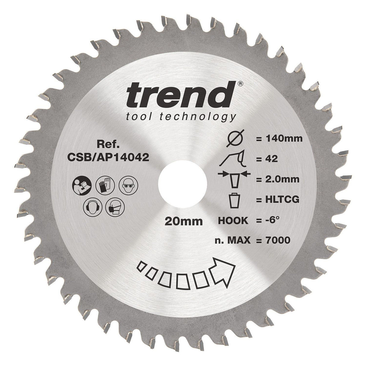 Aluminium/Plastic Circular Saw Blade 140mm x 20mm x 42T