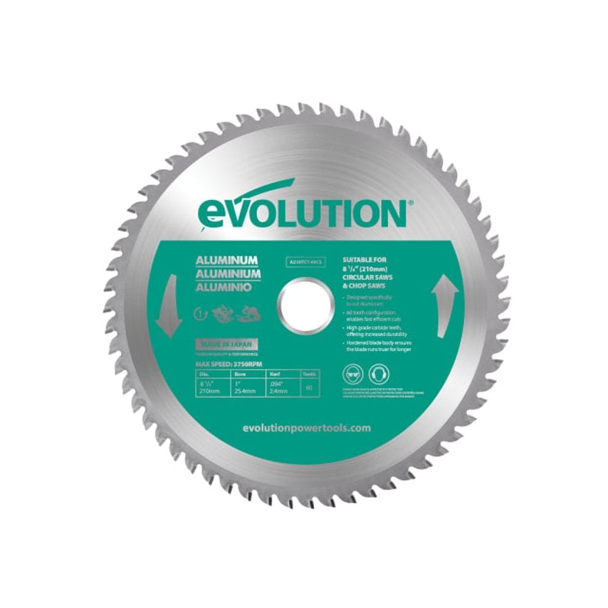 Aluminium Cutting Circular Saw Blade 210 x 25.4mm x 60T