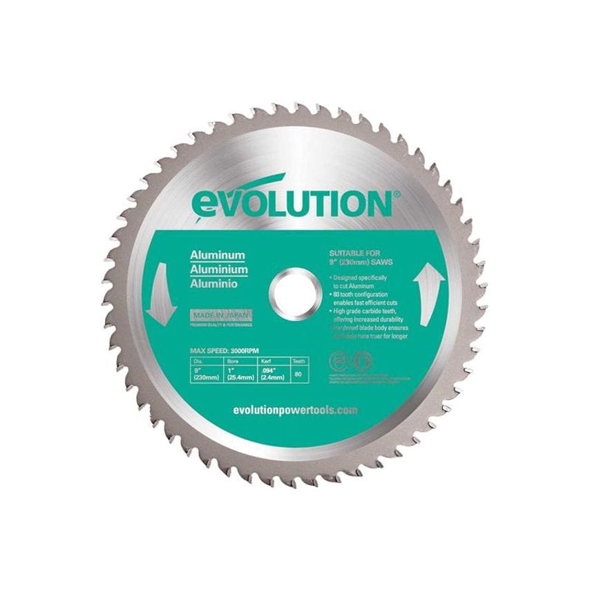 Aluminium Cutting Mitre Saw Blade 230 x 25.4mm x 80T EVLA2302580