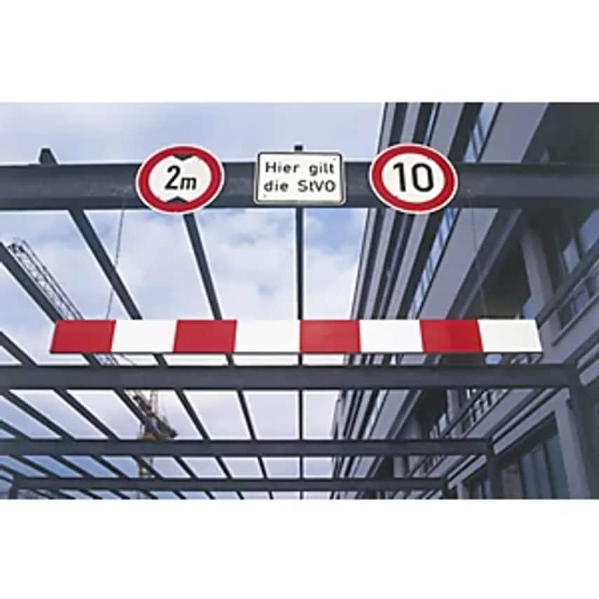 Aluminium Height Limiter, Length 3000mm, Reflective Red-White