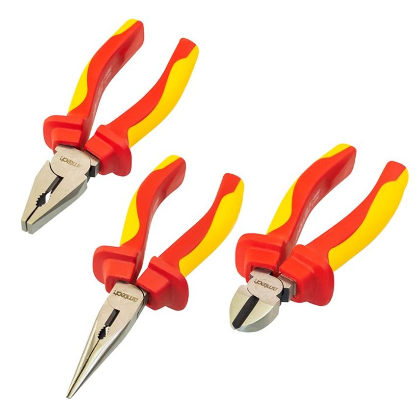 Amtech Electricians 1000V Insulated VDE Plier 3 Piece Set, 160mm