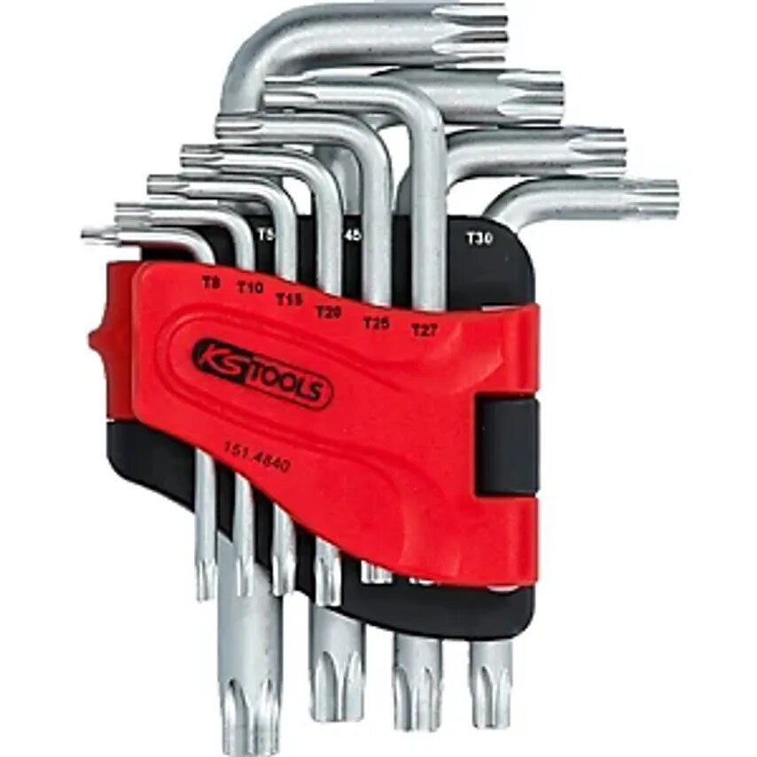 Angle Key Wrench Set Short TORX with Bore Hole 10 Parts