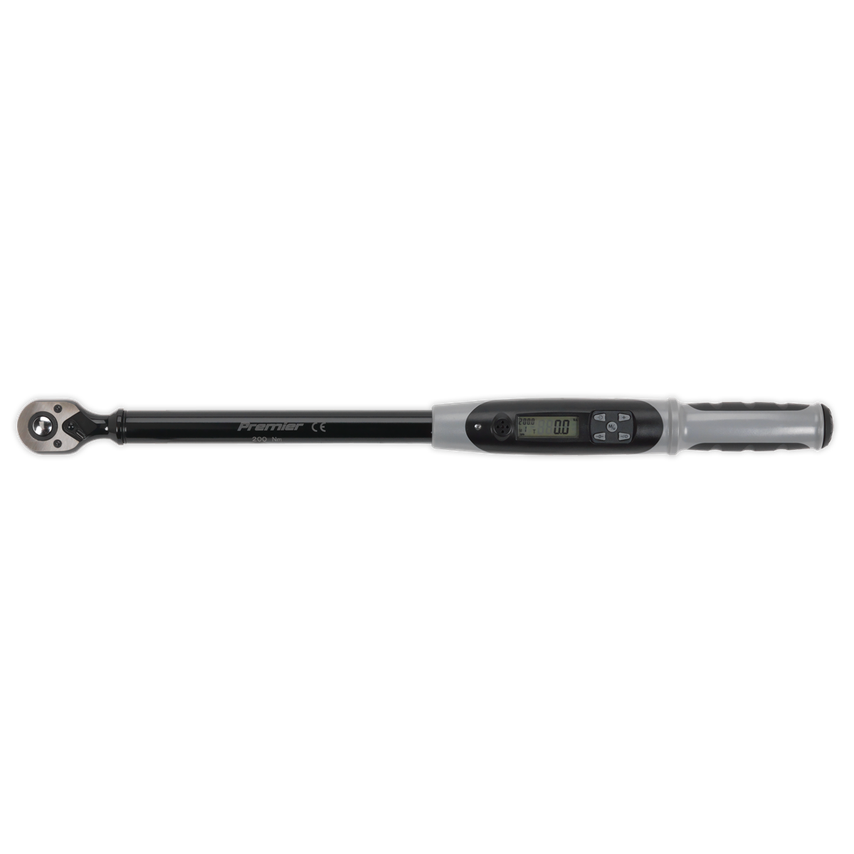 Angle Torque Wrench Digital 1/2" Square Drive 20-200nm (14.7-147.5LB.FT) Black Series