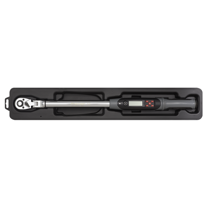 Angle Torque Wrench Flexi-head Digital 1/2" Square Drive 20-200nm (14.7-147.5LB.FT)