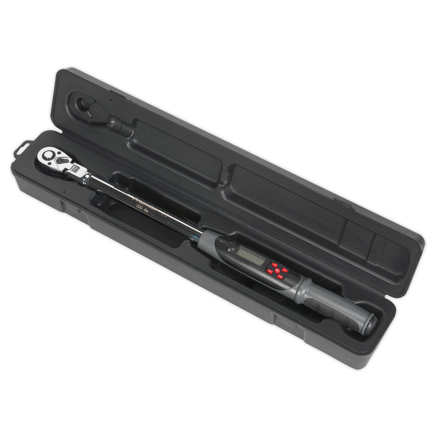 Angle Torque Wrench Flexi-head Digital 1/2" Square Drive 20-200nm (14.7-147.5LB.FT)