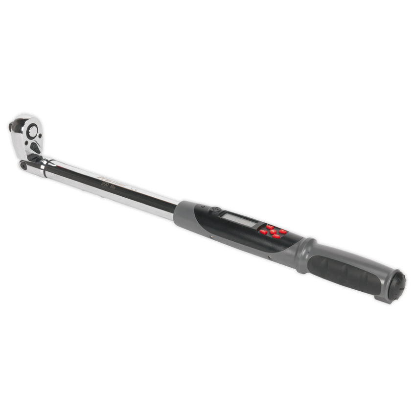 Angle Torque Wrench Flexi-head Digital 1/2" Square Drive 20-200nm (14.7-147.5LB.FT)