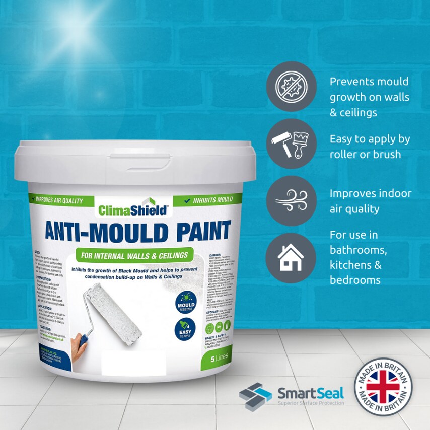 Anti-Mould Paint Pale Slate 2.5 Liter