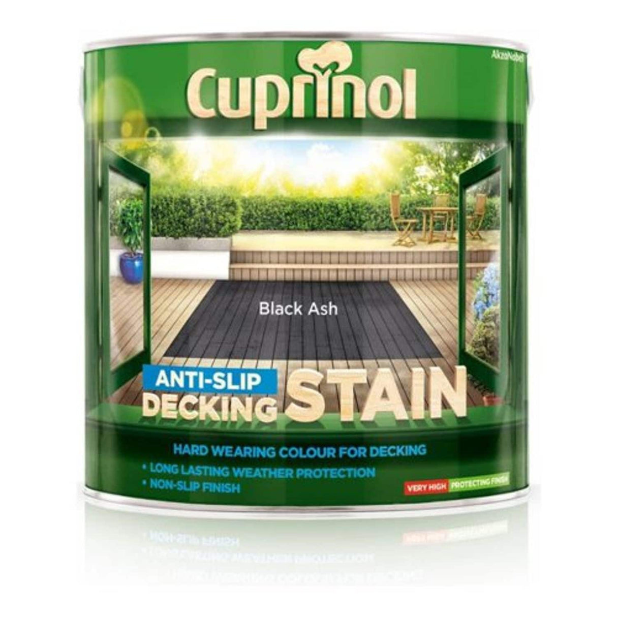 Anti Slip Decking Stain Black Ash - 2.5L