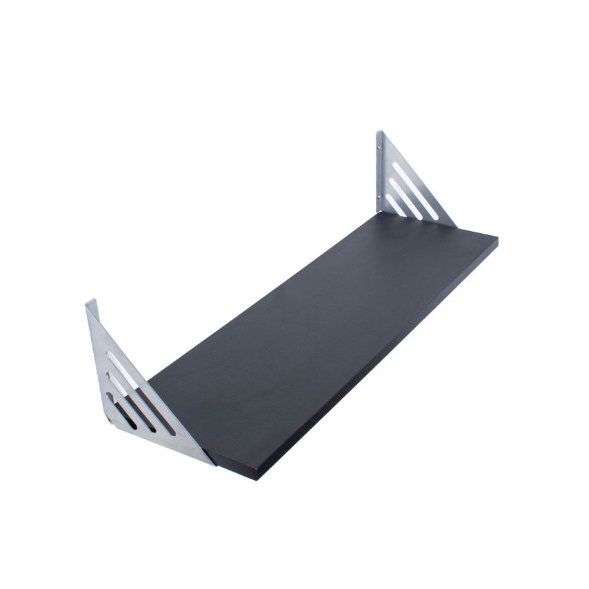 Arran 60cm Wide Shelf, Medium Wall Unit - Black Matt