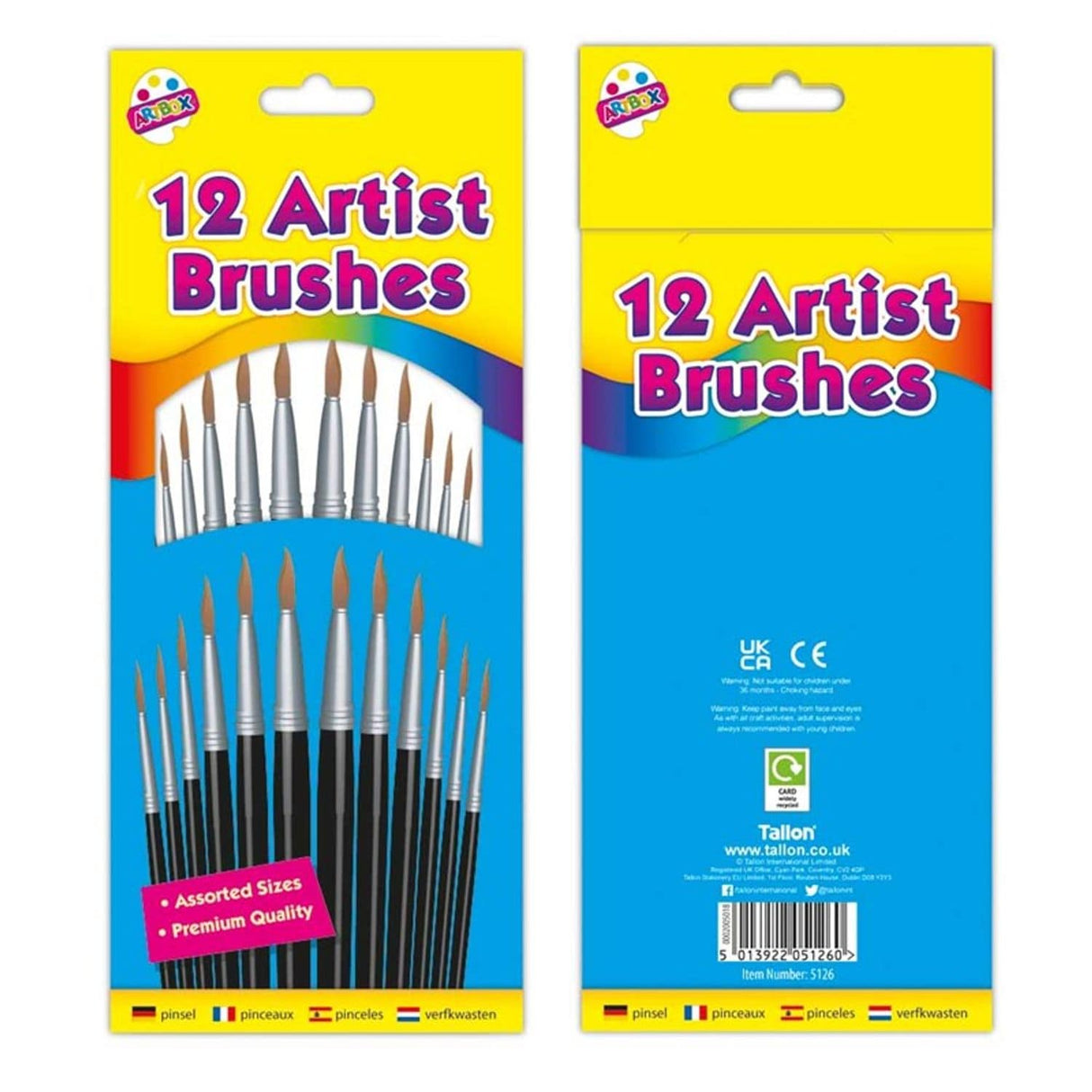 Artist Brush (Pack of 12)