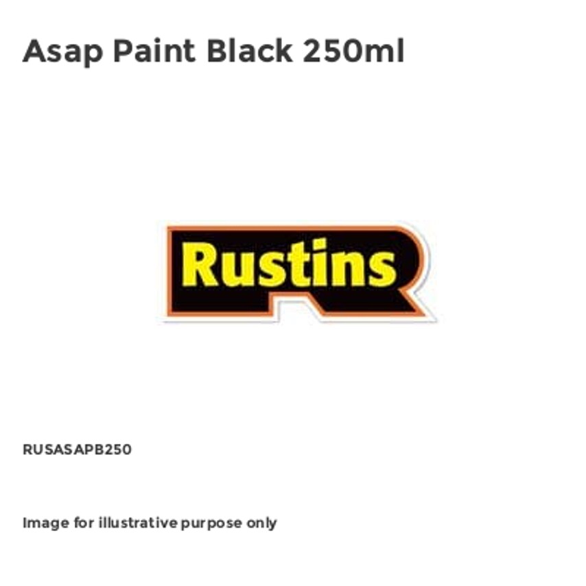 Asap Paint Black 250ml RUSASAPB250