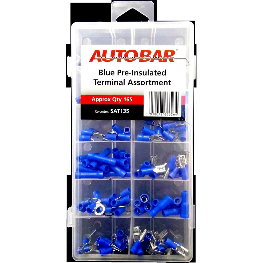 Assorted Blue Pre Insulated Terminals x 165 - SAT135