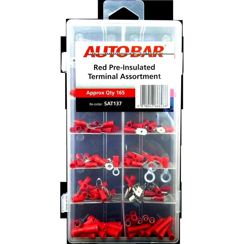 Assorted Red Pre Insulated Terminals x 165 - SAT137