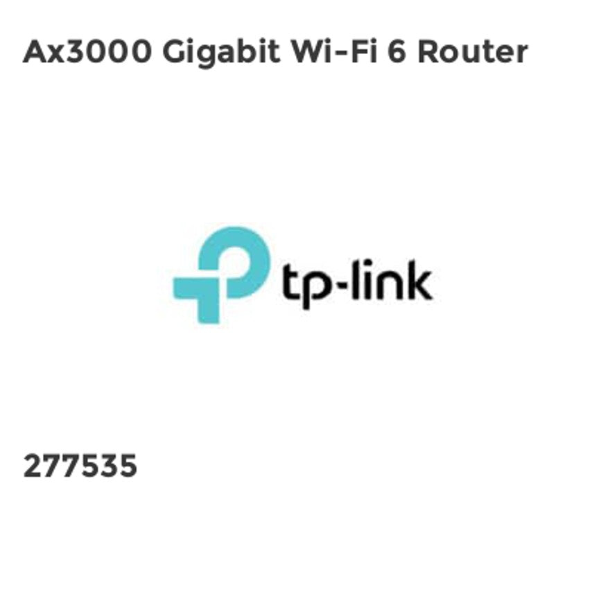 Ax3000 Gigabit Wi-Fi 6 Router