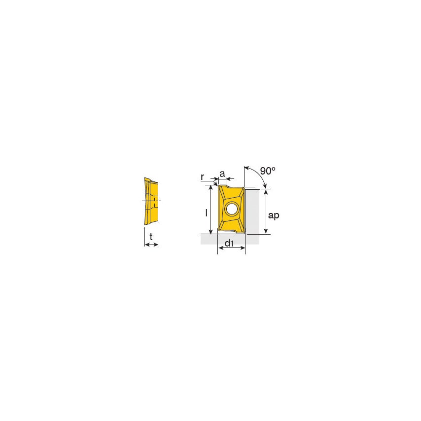 Axmt 0602PER-EM Insert Grade TT9030