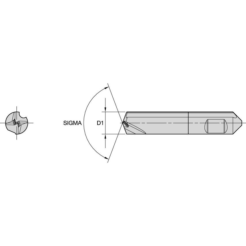 B513S08000 Pilot Drill D=8MM Hss Uncoated