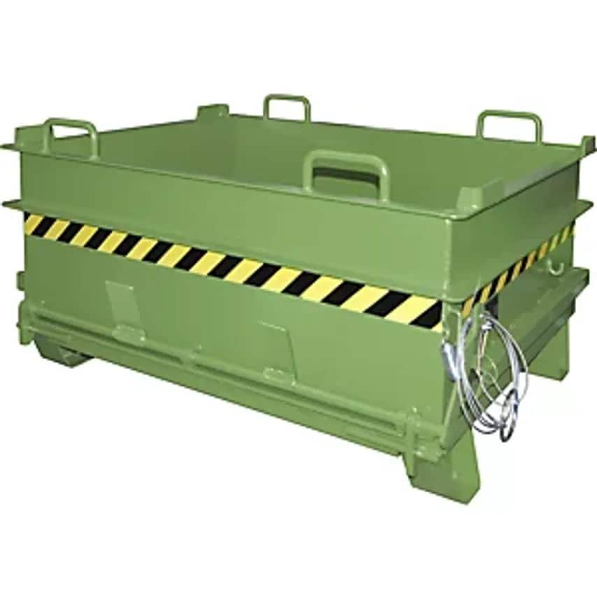 BC Construction Material Container - With Stone Clamp Release Mechanism - WxH 1305 X 700mm, Reseda Green